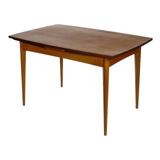 Mid-Century Double Extendable Dining Table in Teak, 1960s For Sale