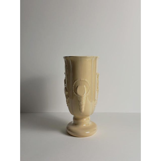 Art Deco Ceramic Pedestal Vase with Gazelle Relief from Beswick, England, 1930s For Sale - Image 9 of 10