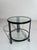 1990s Round Wrought Iron Table with Double Glass Shelf, 1990 For Sale - Image 5 of 5