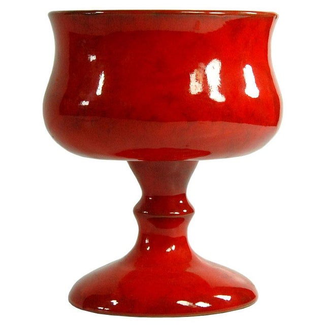 Red Italian Red Glazed Ceramic Vase from Italica Ars, 1970s For Sale - Image 8 of 8