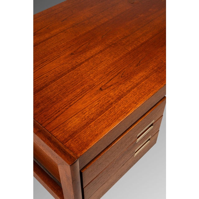 Danish Mid-Century Modern "Floating" Executive Desk in Teak by Dyrlund, Denmark, C. 1960s For Sale - Image 16 of 18