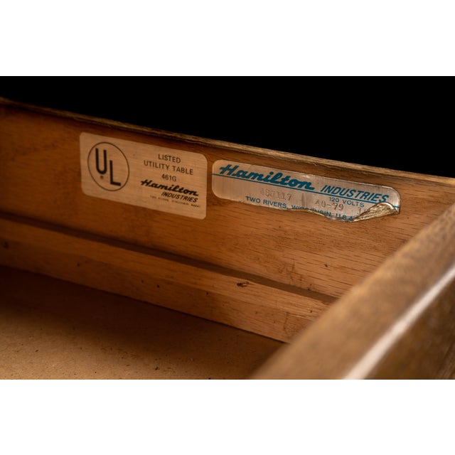 Industrial Antique Four Section Flat File by Hamilton For Sale - Image 11 of 12