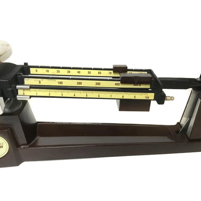 Vintage Triple Beam Pan Mechanical Balance Scale Lab For Sale - Image 4 of 6