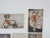 Set of 5 vintage 1940's photographs pinups of women printed on cardboard arcade cards. Likely published by Exhibit Supply...