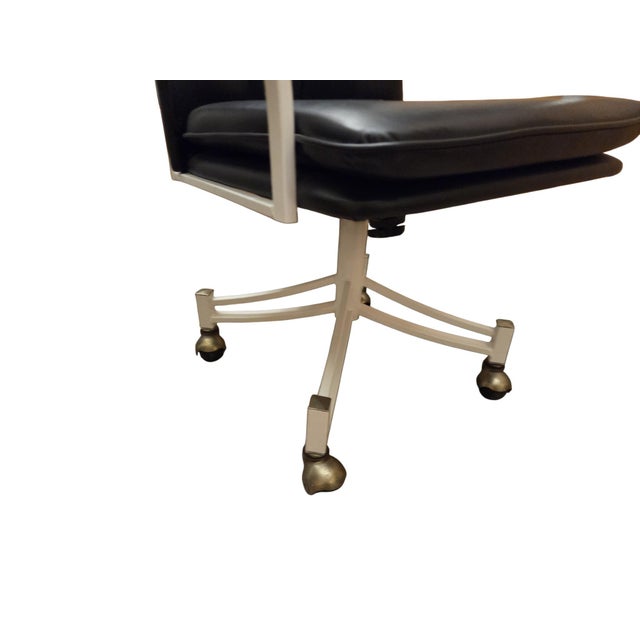 Vintage Milo Baughman Style Directors Chairs Swivel Castors Postmodern Vintage For Sale - Image 11 of 17