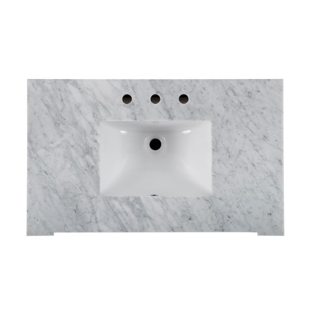 Brown Hanson 36" Single Sink Bathroom Vanity Set, Brown For Sale - Image 8 of 9