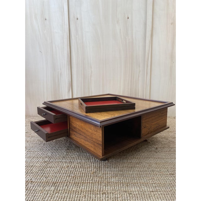 1960s Italian Rosewood Coffee Table from Saporiti, 1965 For Sale - Image 5 of 10