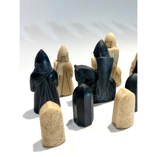 Set of 32 Vintage Isle of Lewis Chess Pieces For Sale - Image 14 of 17