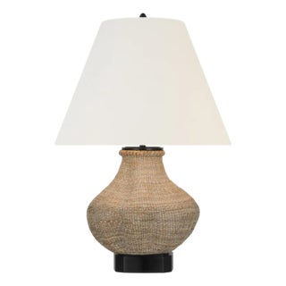 Thomas O'Brien by Visual Comfort Signature Tahiti 25" Table Lamp in Ash with Linen Shade For Sale