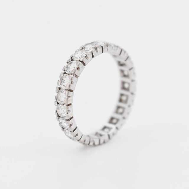 Contemporary Vintage Eternity Wedding Band All Diamonds 2 Carats H/VS, Size 5.25 For Sale - Image 3 of 7