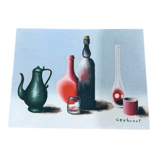 Oil Painting on Board Cerbonet Signed 1950s For Sale