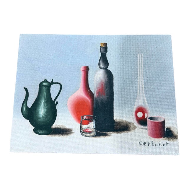 Oil Painting on Board Cerbonet Signed 1950s For Sale