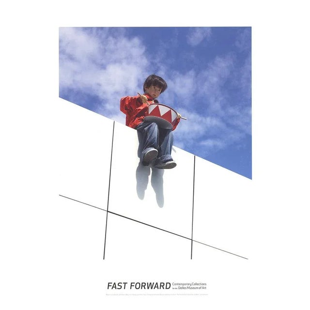 Contemporary Maurizio Cattelan 'Untitled (2003)' Blue USA Offset Lithograph For Sale - Image 3 of 3