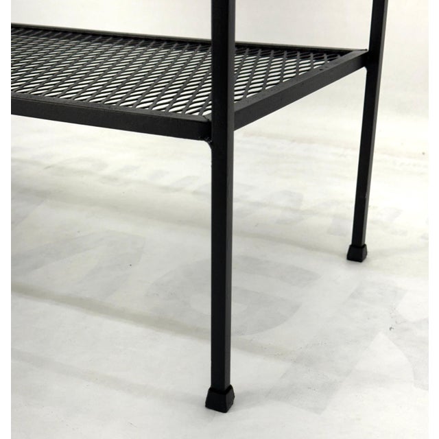 Frederick Weinberg Iron White Enamel & Wire Mesh Shelves Etagere Wall Unit For Sale - Image 6 of 7