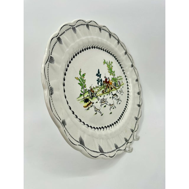 1900 - 1909 Antique Booth's "Liverpool Hunt" 16" Oval Serving Platter For Sale - Image 5 of 11