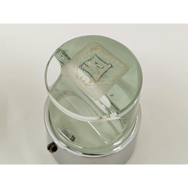 Celada Serie Bathroom Set in Chrome-Plated Brass and Cut Glass by Gianni Celada for Fontana Arte, 1967, Set of 7 For Sale - Image 16 of 18