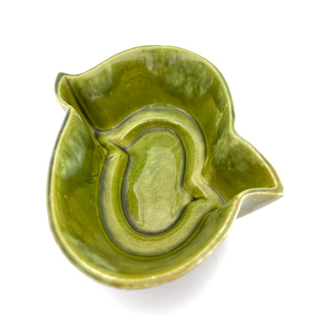 Ceramic Mid 20th Century Green Glazed Covina Pottery Dish/Planter For Sale - Image 7 of 12