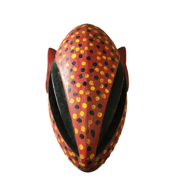 Vintage African Lg Colorful Leopard Mask Bozo Bamana 14" H For Sale In New York - Image 6 of 9
