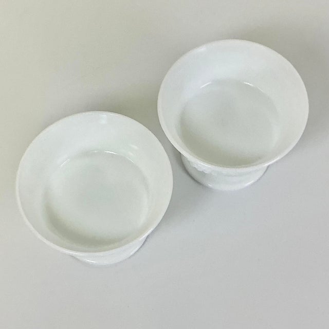 1970s Vintage Americana Arts & Crafts Indiana Glass Grape Milk Glass Champagne Coupes/Sherbet Cups - Set of 8 For Sale - Image 12 of 14