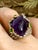 Art Deco–Inspired Amethyst & Peridot Cocktail Ring in Sterling Silver With Vermeil Accents, Size 7 For Sale In New York - Image 6 of 6