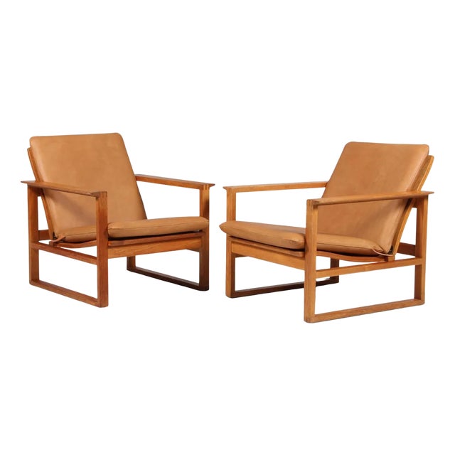 Model 2256 Lounge Chairs attributed to Børge Mogensen for Fredericia, Set of 2 For Sale