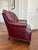 Vintage Hancock & Moore Mid-Century Tufted Leather Club Chair – Burgundy Leather, Mahogany Legs, Brass Nailhead Trim For Sale - Image 6 of 10