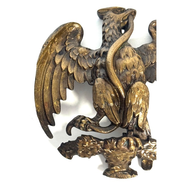 Bronze French Empire Bronze Mount of an Eagle Subduing a Serpent, Desmalter / Thomire For Sale - Image 8 of 18