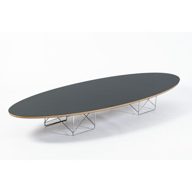 Eames Surfboard Etr Coffee Table for Herman Miller, Black Mid Century Modern Table For Sale In Detroit - Image 6 of 14