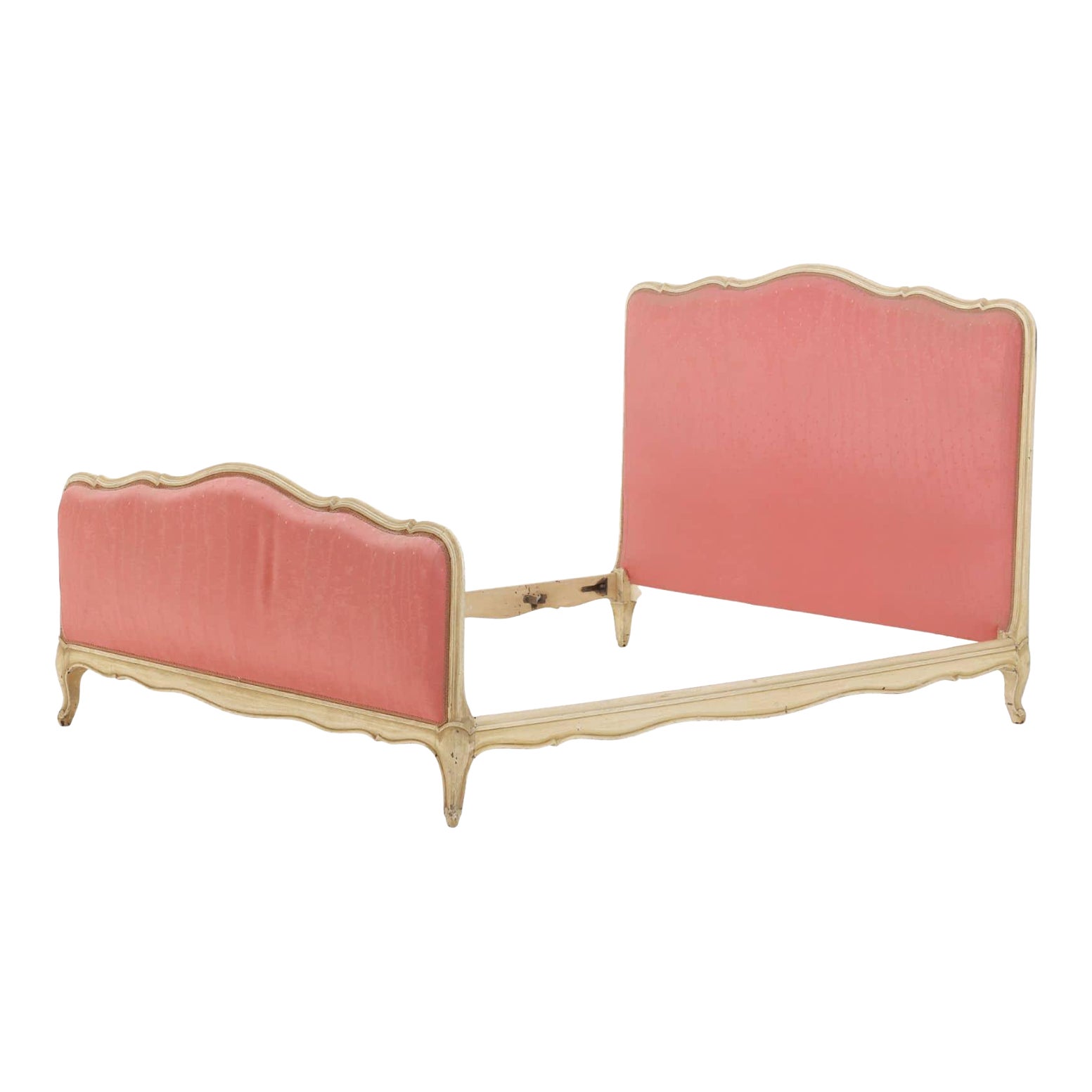 A Painted French Louis XV Style Full Size Bed Circa 1940. Chairish