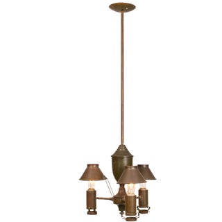 Farmhouse Style Three Arm Pendant Light For Sale