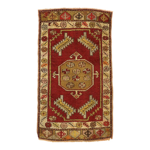 Vintage Turkish Yastik Rug - 01'07 X 02'10 For Sale