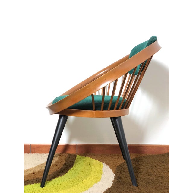 Wood Vintage Circle Chair by Yngve Ekström, Sweden, 1950 For Sale - Image 7 of 13