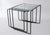 Vintage 80s Postmodern Black Metal & Glass Nesting Tables - Set of 3 For Sale In San Francisco - Image 6 of 17