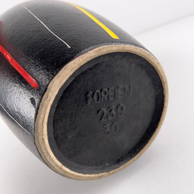 Mid-Century Modern Large Vintage West German Ceramic Vase by Scheurich, 1950s For Sale - Image 3 of 6