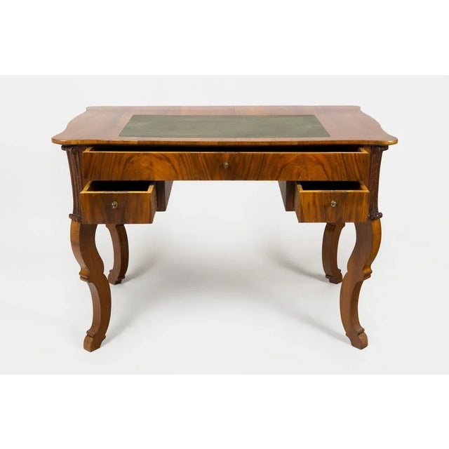 Biedermeier Writing Desk in Walnut, Czech, 1830s For Sale - Image 5 of 7