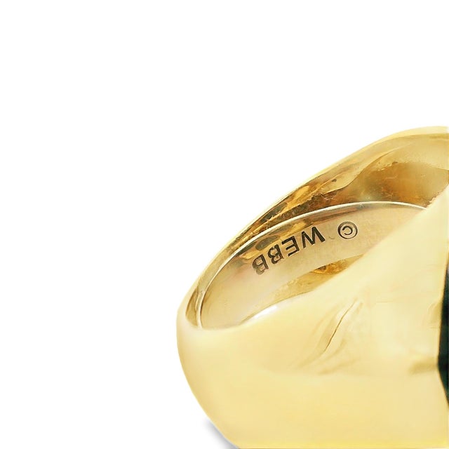 David Webb Carnelian & Enamel Ring, 18k Gold, 1970s, Size 6.5 For Sale - Image 10 of 13