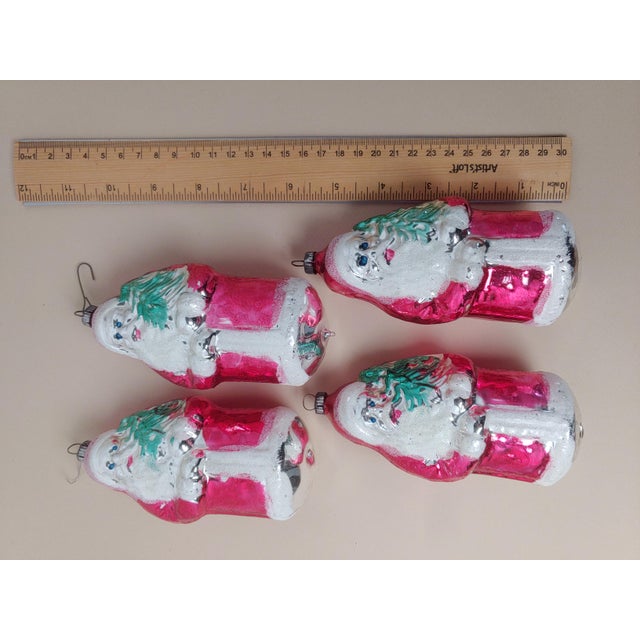 Vintage Mid 20th Century German Santa Claus Ornament For Sale - Image 4 of 7