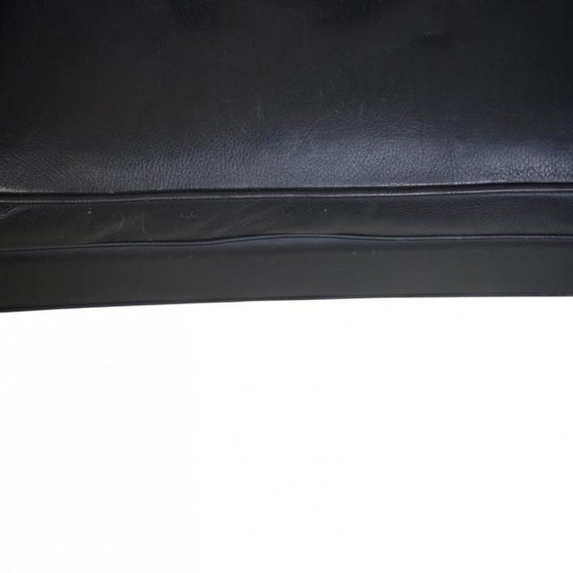 Model 2204 Wingchair in Black Leather by Børge Mogensen, 1990s For Sale - Image 9 of 18
