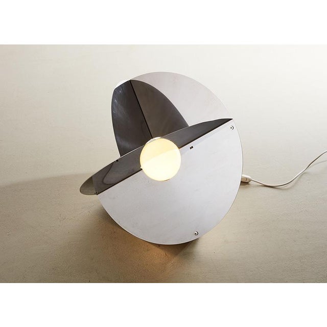 Silver Vintage Italian Luna Lamp by Rinaldo Cutini, 1970 For Sale - Image 8 of 12