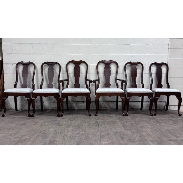 1990s Vintage Pennsylvania House Queen Anne Dining Chairs - Full Set of 6 For Sale - Image 5 of 16
