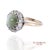 14k Cat Eye Diamond Ring Womens Vintage Halo Elegant Old Money Minimalist, Size 5.25 For Sale - Image 4 of 9