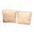 Pair of Tailored Off-White Jacquard Pillows With Rope Trim, 17” & 16” For Sale