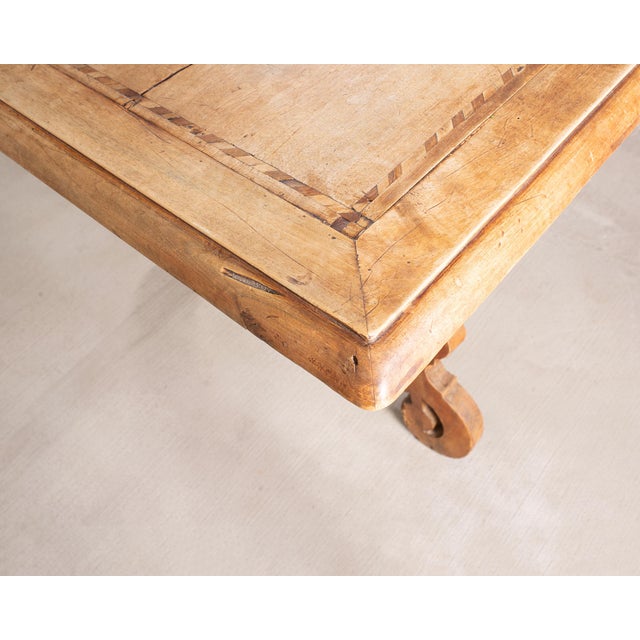 Brown 18th Century Spanish Baroque Walnut Dining Library Table For Sale - Image 8 of 18