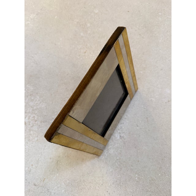 Christofle Christofle Silver-Plated and Brass Picture Frame For Sale - Image 4 of 7