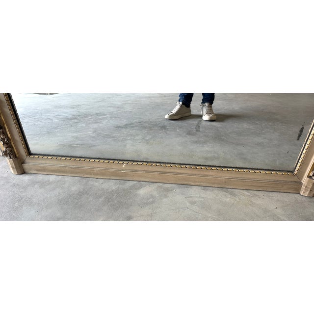 Antique Mirror in Beech Frame, 1800s For Sale - Image 3 of 12