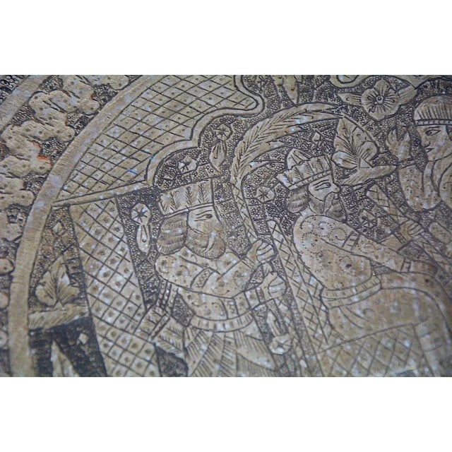 Large Copper Plate with Engraving, 1940s For Sale - Image 4 of 9