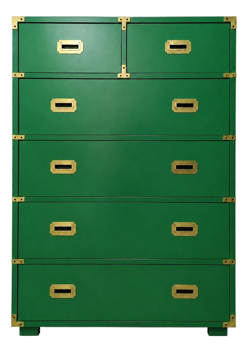 campaign style dresser Walnut Campaign Dresser