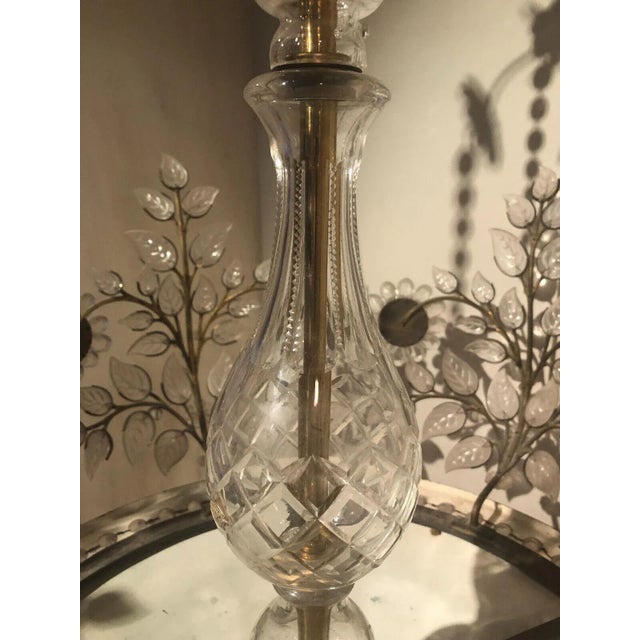 Bronze Exceptional 1940's XL Hollywood Regency Cut Crystal Garden Chandelier - Hand Crafted Attrib. Maison Bagues For Sale - Image 8 of 13