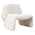 Pasargad Home Zarina Modern Accent Chair, Ivory For Sale