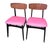 Modern Mid-Century Teak Dining Chairs with Red Vinyl Seats, 1960s, Set of 2 For Sale - Image 3 of 7